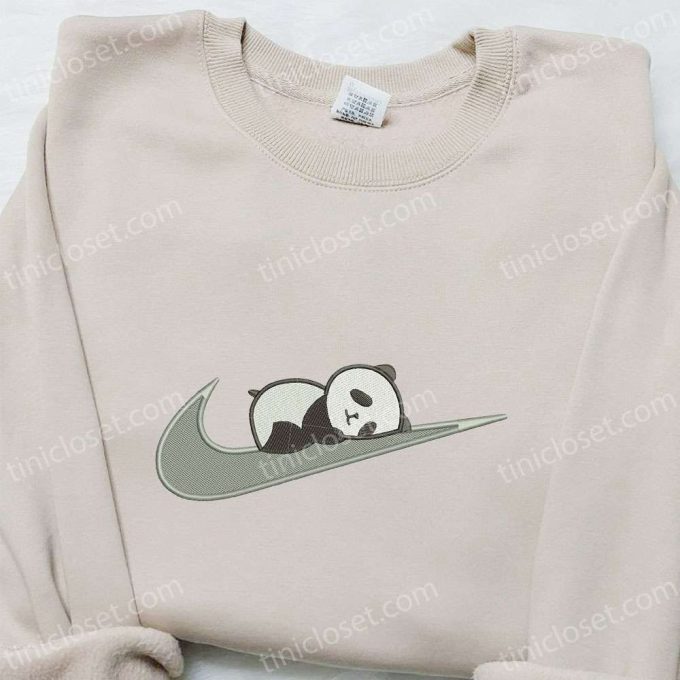 Panda x Swoosh Embroidered Hoodie & Animal Shirt: Perfect Family Gift Ideas