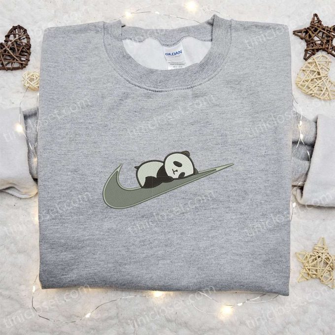 Panda x Swoosh Embroidered Hoodie & Animal Shirt: Perfect Family Gift Ideas