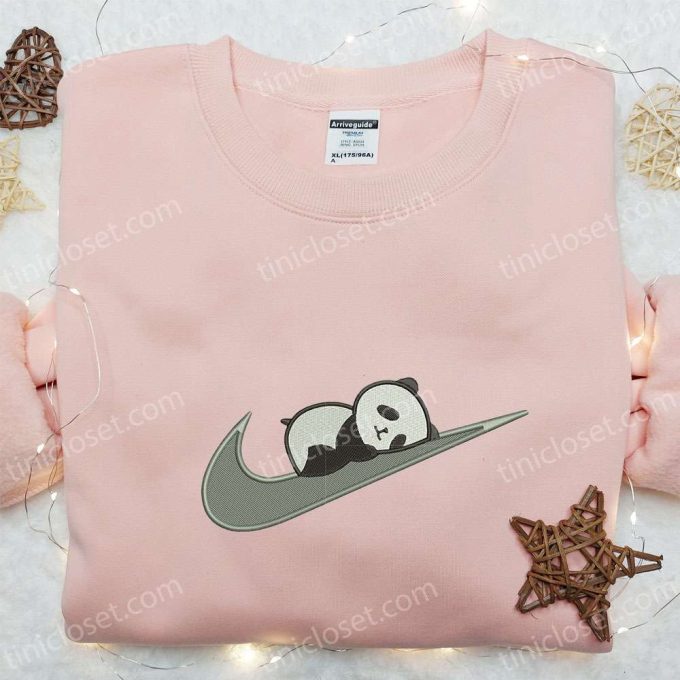 Panda x Swoosh Embroidered Hoodie & Animal Shirt: Perfect Family Gift Ideas