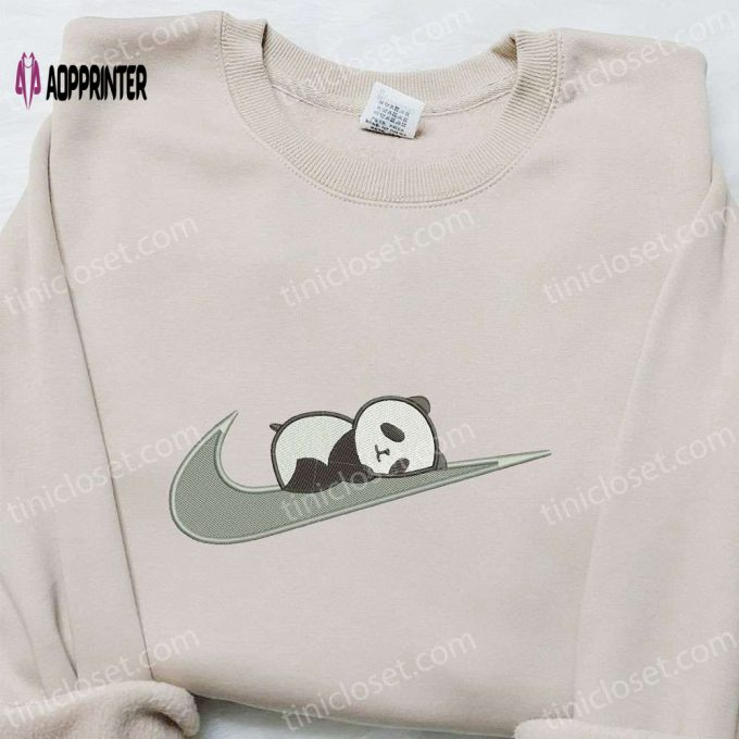 Panda x Swoosh Embroidered Hoodie & Animal Shirt: Perfect Family Gift Ideas