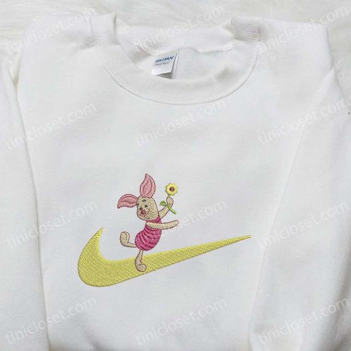 Piglet Cartoon x Swoosh Hoodie & Disney Characters Shirt: Best Family Gift Ideas