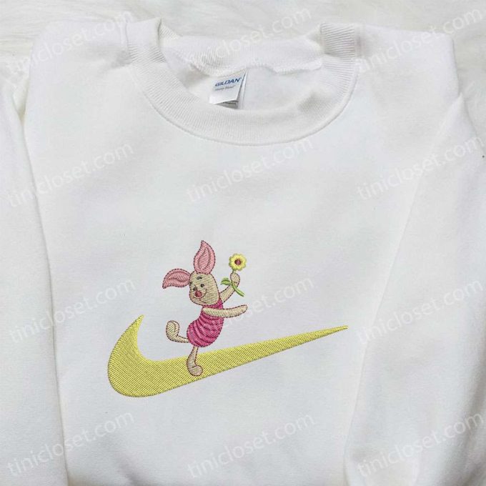 Piglet Cartoon x Swoosh Hoodie & Disney Characters Shirt: Best Family Gift Ideas