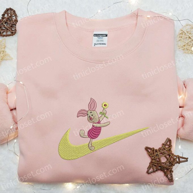 Piglet Cartoon x Swoosh Hoodie & Disney Characters Shirt: Best Family Gift Ideas