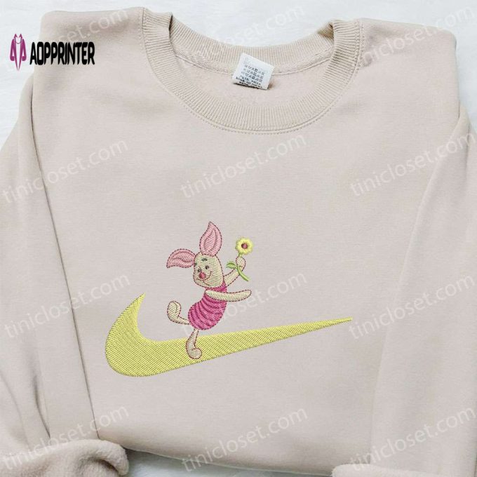 Piglet Cartoon x Swoosh Hoodie & Disney Characters Shirt: Best Family Gift Ideas