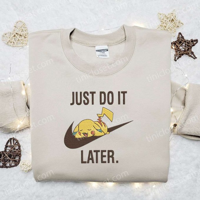 Pikachu x Nike Anime Embroidered Sweatshirt: Best Pokemon Gift for Family