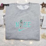 Rick Sanchez x Nike Cartoon Sweatshirt: Disney Characters Embroidered Shirt Perfect Family Gift