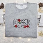 Rose Flower x Nike Embroidered Sweatshirt: Best Family Gift Nike Inspired Shirt