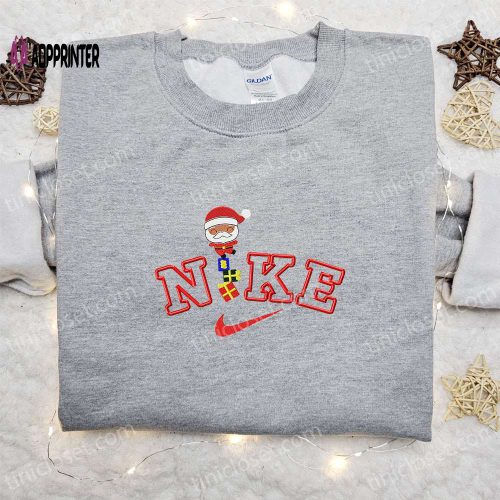 Santa Claus x Nike Embroidered Sweatshirt: Best Christmas Gift Idea for Family