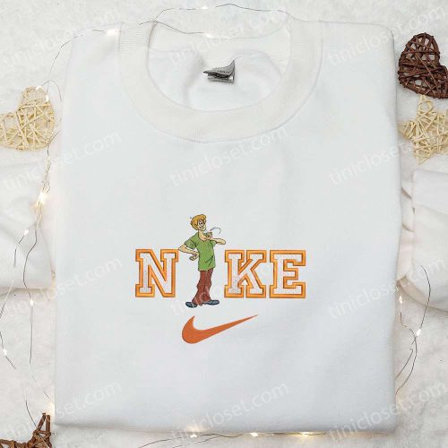 Shaggy Rogers x Nike Cartoon Embroidered Hoodie & Shirt: Best Family Gift Ideas