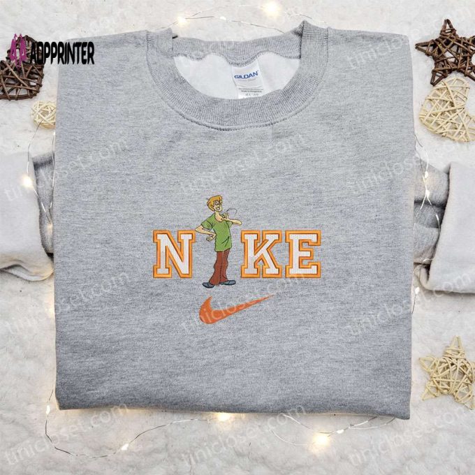 Shaggy Rogers x Nike Cartoon Embroidered Hoodie & Shirt: Best Family Gift Ideas