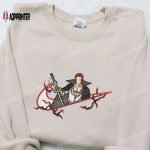 Shank Haki x Swoosh Anime Embroidered Sweatshirt – Cool Anime Clothing Perfect Family Gift