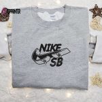 Skateboard x Swoosh Embroidered Sweatshirt: Nike Inspired Shirt Best Gift for Family