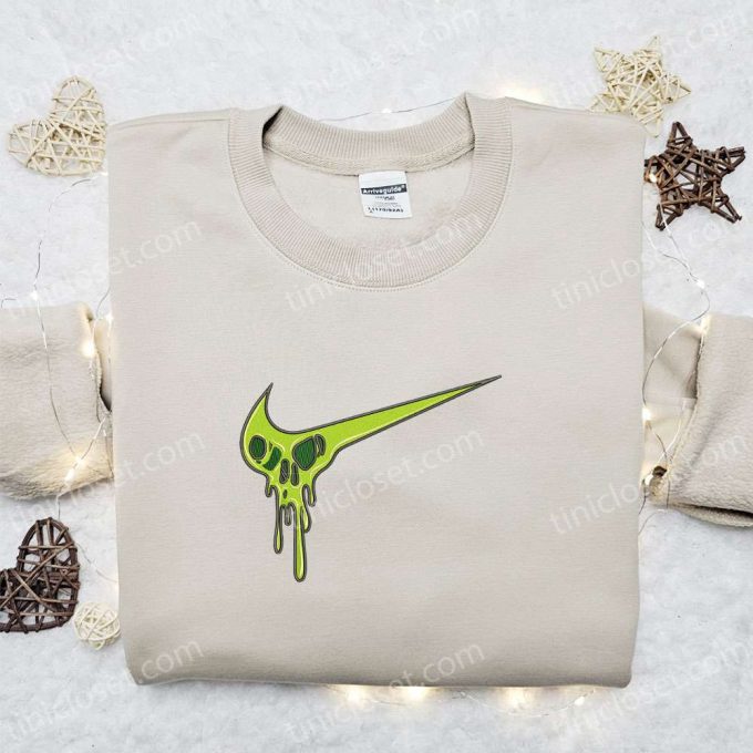 Skull Melt x Nike Embroidered Sweatshirt – Halloween Shirt Best Gift Idea for Family