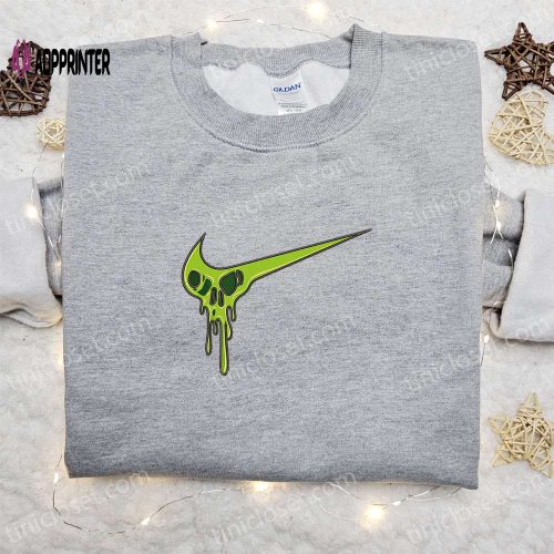 Skull Melt x Nike Embroidered Sweatshirt – Halloween Shirt Best Gift Idea for Family