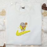 SpongeBob Basketball x Nike Cartoon Hoodie: Embroidered Shirt Best Family Gift Ideas