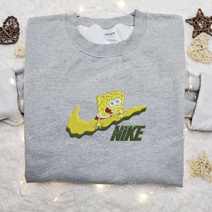 SpongeBob x Swoosh Cartoon Sweatshirt & Disney Characters Shirt: Best Family Gift Ideas