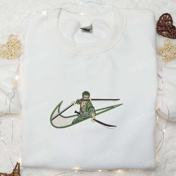 Swoosh Anime x Roronoa Zoro Hoodie & One Piece Shirt: Perfect Family Gift Ideas