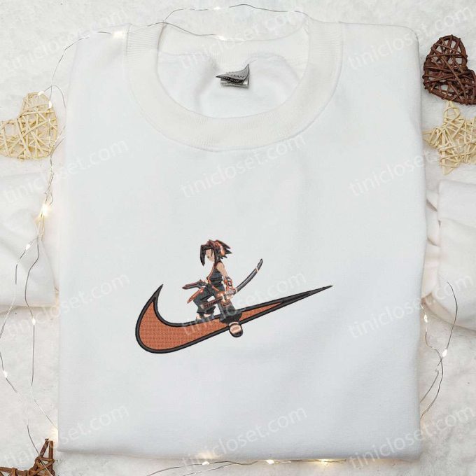 Swoosh Anime x Yoh Asakura Embroidered Sweatshirt & Shaman King Shirt: Best Family Gift Ideas