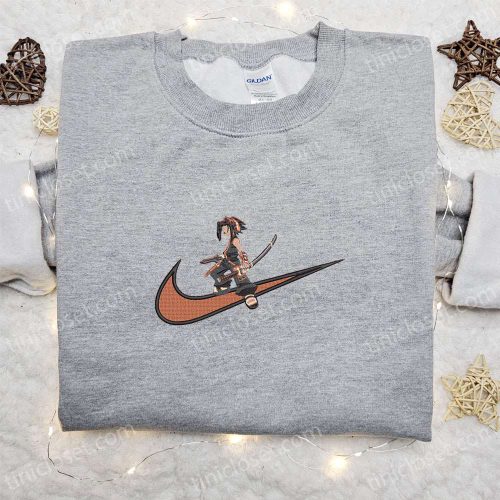 Swoosh Anime x Yoh Asakura Embroidered Sweatshirt & Shaman King Shirt: Best Family Gift Ideas