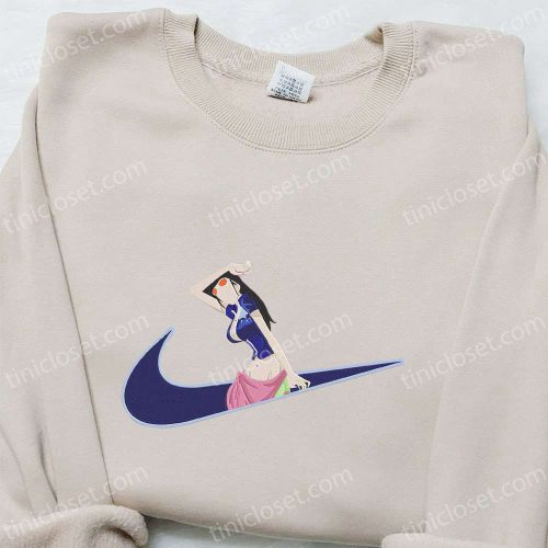 Swoosh x Nico Robin Anime Embroidered Sweatshirt: One Piece Cool Clothing