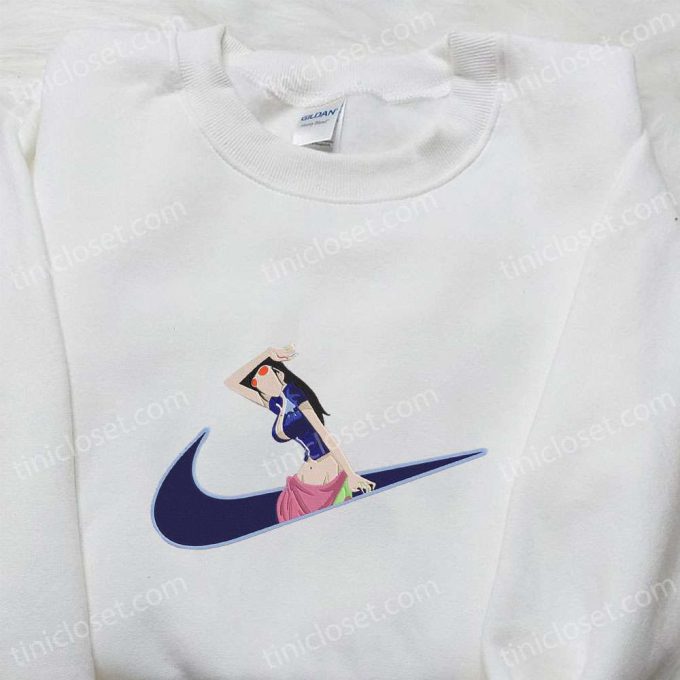 Swoosh x Nico Robin Anime Embroidered Sweatshirt: One Piece Cool Clothing