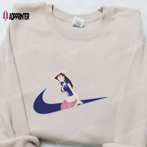 Swoosh x Nico Robin Anime Embroidered Sweatshirt: One Piece Cool Clothing