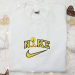 Disney Embroidered Sweatshirt: Tweety x Nike Cartoon Shirt Best Family Gift Ideas