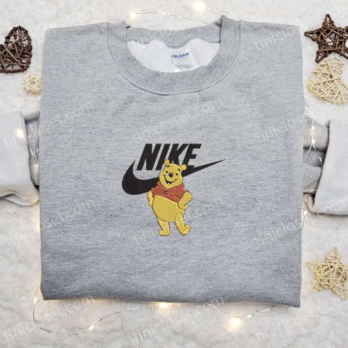 Disney Winnie the Pooh x Nike Cartoon Sweatshirt – Best Family Gift with Embroidered Disney Characters