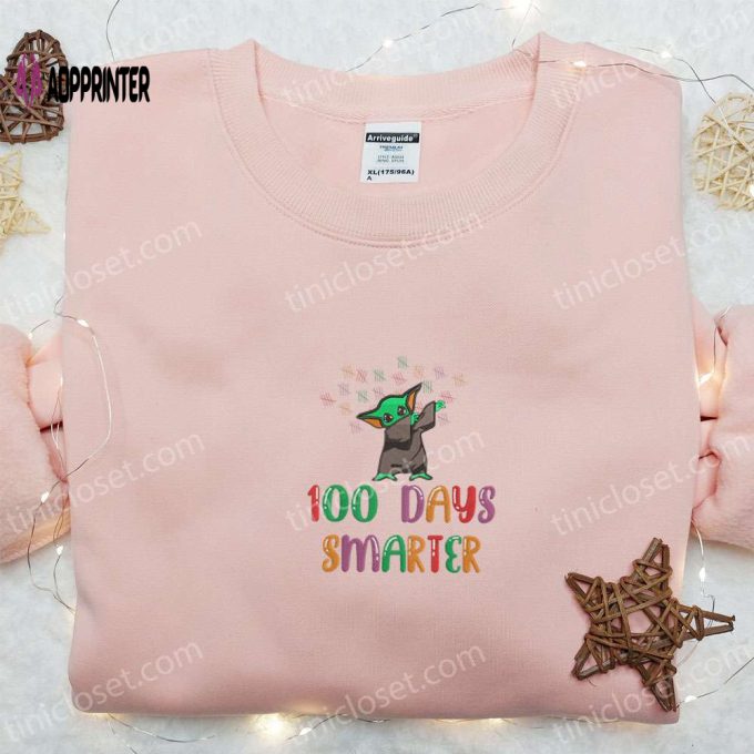 100 Days Smarter Baby Yoda Dabbing Shirt: Back To School Hoodie Perfect Gift Idea