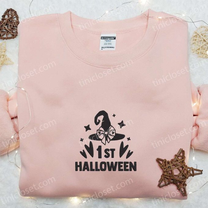 Spooky 1st Halloween Embroidered Sweatshirt & Hoodie – Perfect Family Gifts