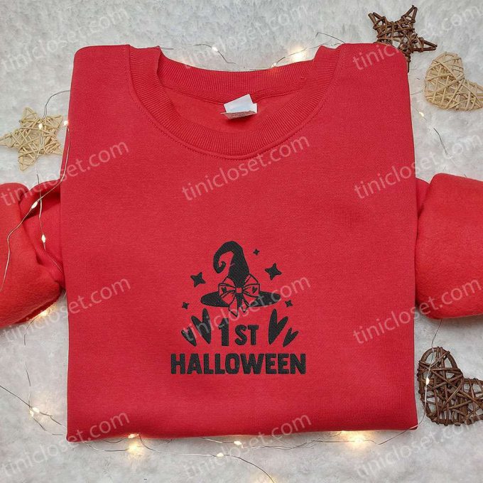 Spooky 1st Halloween Embroidered Sweatshirt & Hoodie – Perfect Family Gifts