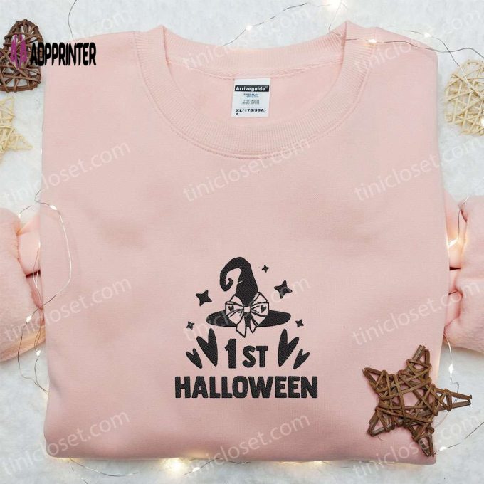 Spooky 1st Halloween Embroidered Sweatshirt & Hoodie – Perfect Family Gifts