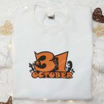 Halloween Embroidered Sweatshirt & Hoodie: Perfect Gifts For Family on 31 October Party Night