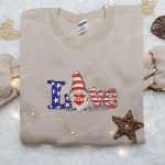 4th of July Gnome Patriotic Shirt: Celebrate National Day with Embroidered Gifts