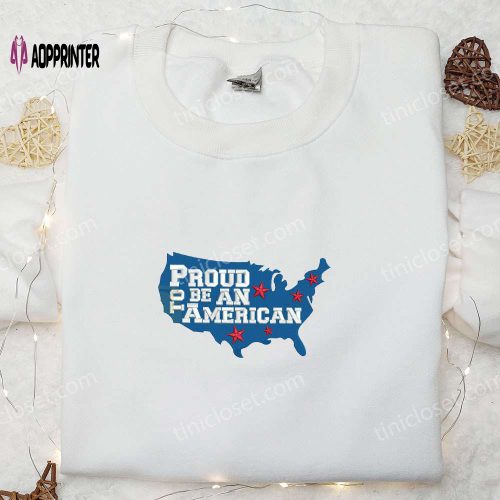 Rock 4th of July with USA Guitar Rocks Embroidered Shirt – Best Patriotic Shirts & National Day Gifts