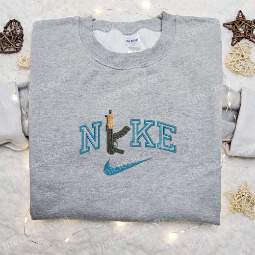 AK47 Gun x Nike Embroidered Shirt & Hoodie: Best Gift Ideas for Nike Inspired Apparel