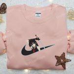 Stylish Akame x Nike Swoosh Anime Hoodie & Shirts: Embroidered Akame ga Kill! & Nike Inspired Apparel