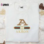 Stylish Akron Zips x Gucci Embroidered Shirt & NCAA Sports Hoodie: Perfect Gift Idea!