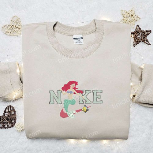 Ariel & Flounder x Nike Embroidered Sweatshirt: The Little Mermaid Disney+ Shirt – Best Gift Ideas