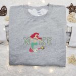 Ariel & Flounder x Nike Embroidered Sweatshirt: The Little Mermaid Disney+ Shirt – Best Gift Ideas