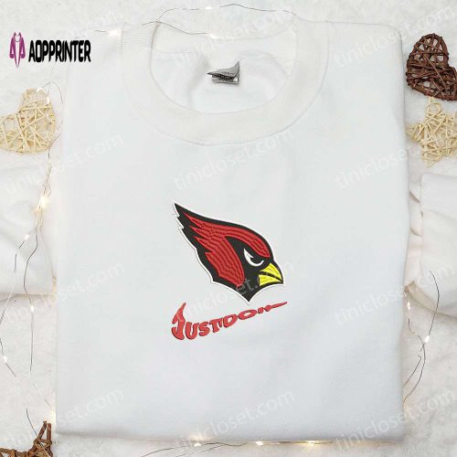 Arizona Cardinals Just Do It x Nike Swoosh Embroidered Shirt & Hoodie: Best NFL Sports Gift