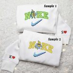 Stylish Avocado & Banana Embroidered Couples Shirts for Perfect Matching Trendy & Fun Design