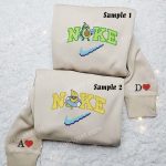 Stylish Avocado & Banana Embroidered Couples Shirts for Perfect Matching Trendy & Fun Design