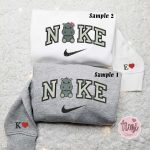 Embroidered Couple Shirt: Baby Hippos Cartoon Characters Nike-Inspired Hoodie