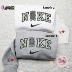 Embroidered Couple Shirt: Baby Hippos Cartoon Characters Nike-Inspired Hoodie