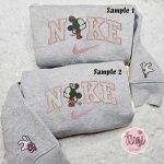 Adorable Baby Mickey & Minnie Kiss x Nike Couple Shirt & Hoodie: Disney Characters Embroidered Valentine’s Day Sweatshirt