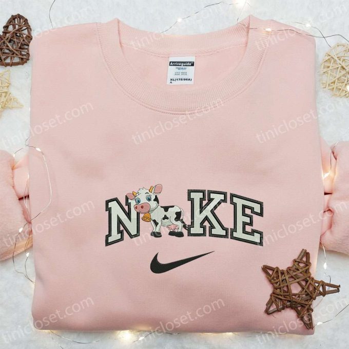 Adorable Baby Milk Cow x Nike Embroidered Shirt Animal Hoodie & Sweatshirt