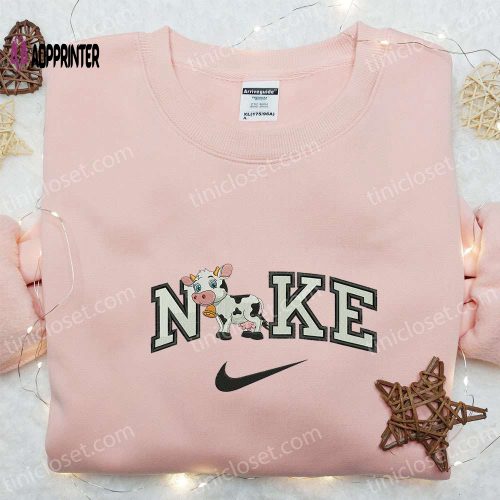 Adorable Baby Milk Cow x Nike Embroidered Shirt Animal Hoodie & Sweatshirt