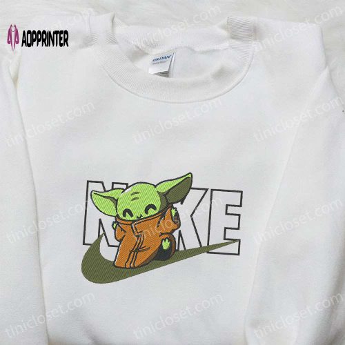 Baby Yoda x Nike Movie Embroidered Tshirt – Star Wars Inspired Shirt