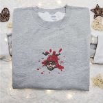 Bad Bunny Bloody Bats Embroidered Sweatshirt – Celebrity Hoodie Halloween Shirt